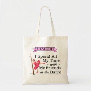 Bolsa Tote Dançarino engraçado da bailarina da barra bonito