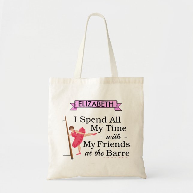 Bolsa Tote Dançarino engraçado da bailarina da barra bonito (Frente)
