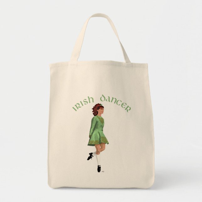 Bolsa Tote Dançarino Irlandês - Verde (Frente)