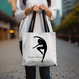 Bolsa Tote Dançarino moderno Silhouette Dance Preto e Branco