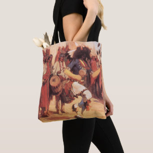 Bolsa Tote Dançarino Vintage Nativos Americanos Búfalo por Ca