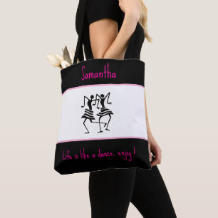 Bolsa Tote Dançarinos bonitos e incríveis e faixas escuras