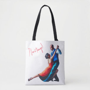 Bolsa Tote Dançarinos de tango - pintura à mão