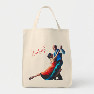 Bolsa Tote Dançarinos de tango - pintura à mão