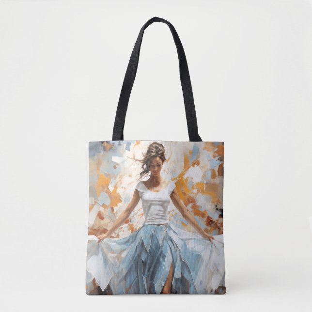 Bolsa Tote Dance Beauinting Abstrato Art Decor (Frente)