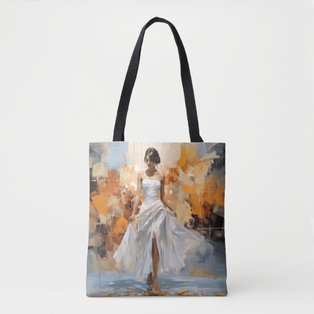 Bolsa Tote Dance Beauinting Abstrato Art Decor (Frente)