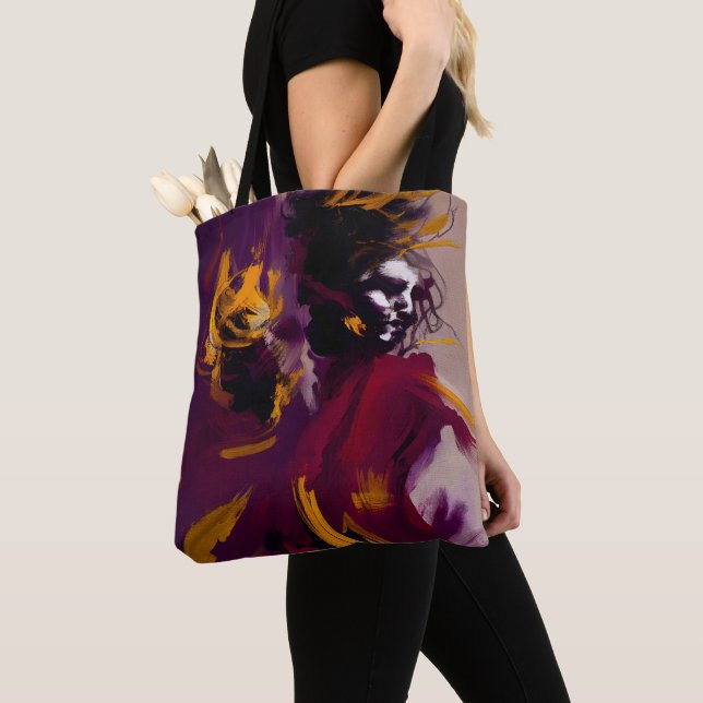 Bolsa Tote Dance Of The Mind – Expressive Abstract Figure (Close Up)
