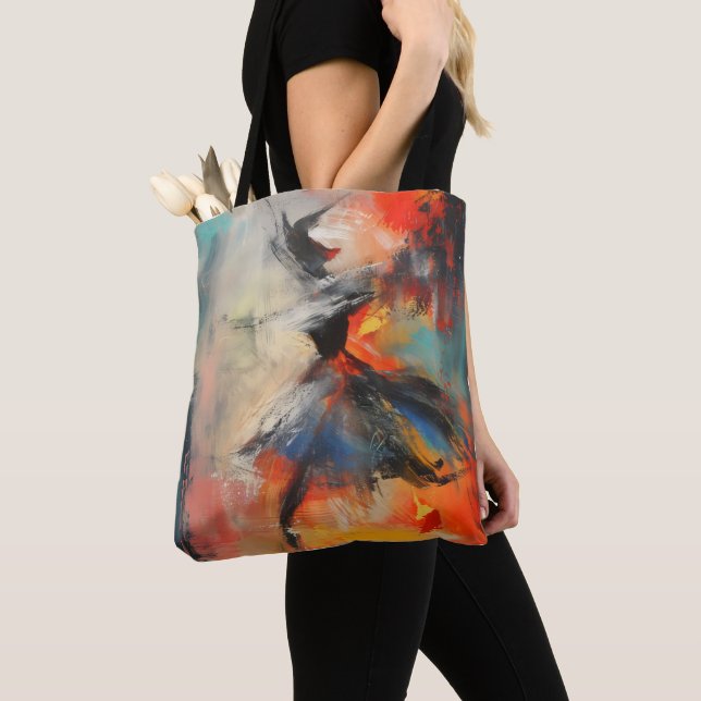 Bolsa Tote Dancer Colorful Abstrato Art (Close Up)