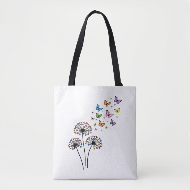 Bolsa Tote Dandelion butterfly flow (Frente)