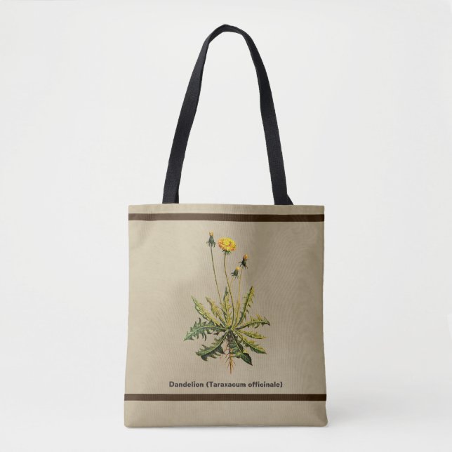 Bolsa Tote Dandelion Em Papel Antigo (Frente)