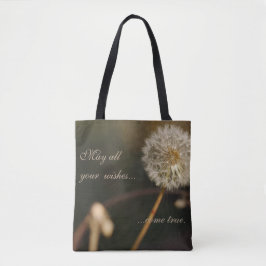 Bolsa Tote Dandelion Seed Head em tons castanhos