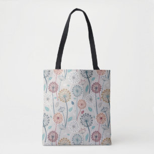 Bolsa Tote Dandelion Whimsical - Vermelho, Amarelo, Branco e