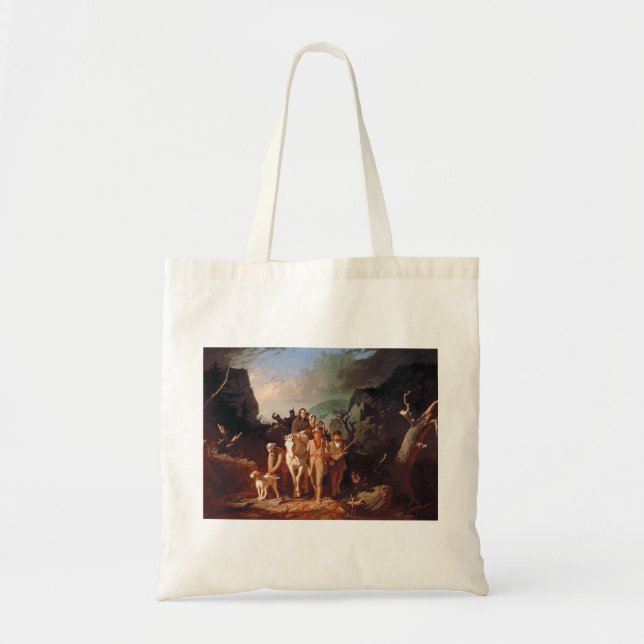Bolsa Tote Daniel Boone escoltando colonos  (Frente)
