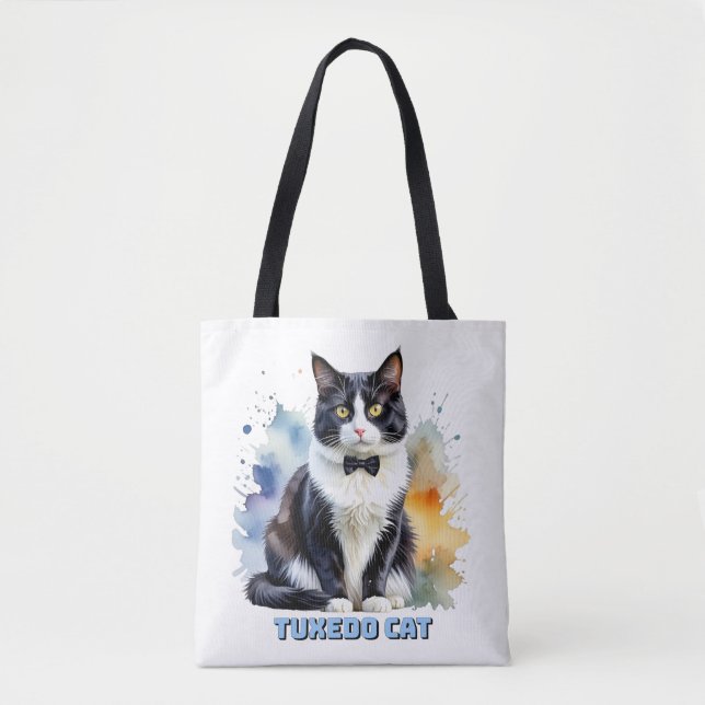 Bolsa Tote Dapper Tuxedo Cat (Frente)