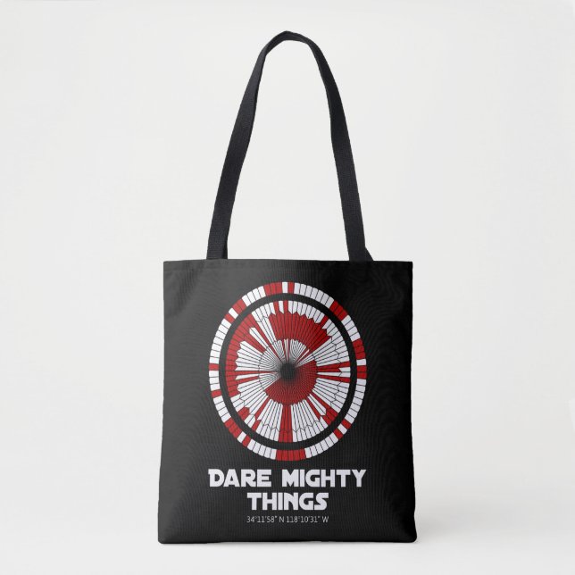 Bolsa Tote Dare Mighty Things Perseverance Mars Rover Landing (Frente)