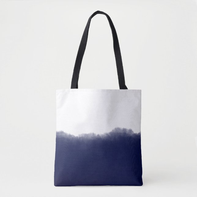 Bolsa Tote Dark Navy Watercolor (Frente)