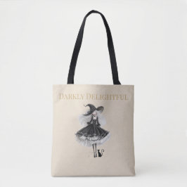 Bolsa Tote Darkly Delightful – Light Edition Witch & Cat
