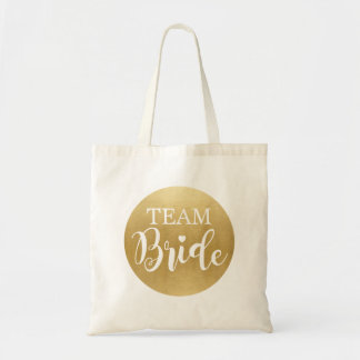 Bolsa Tote Das canvas Dourados do saco da noiva da equipe