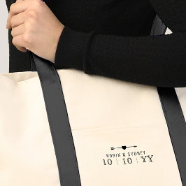 Bolsa Tote Data do Casamento Minimalista |