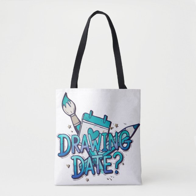 Bolsa Tote Data do Desenho (Frente)