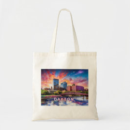 Bolsa Tote Dayton Skyline Abstrato Art