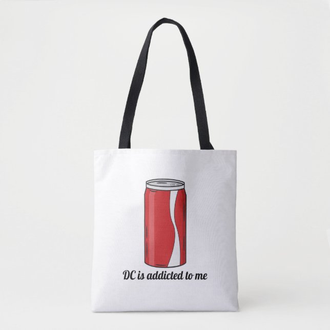 Bolsa Tote DC Is Addicted to Me Soda Can Design | Funny Pop (Frente)