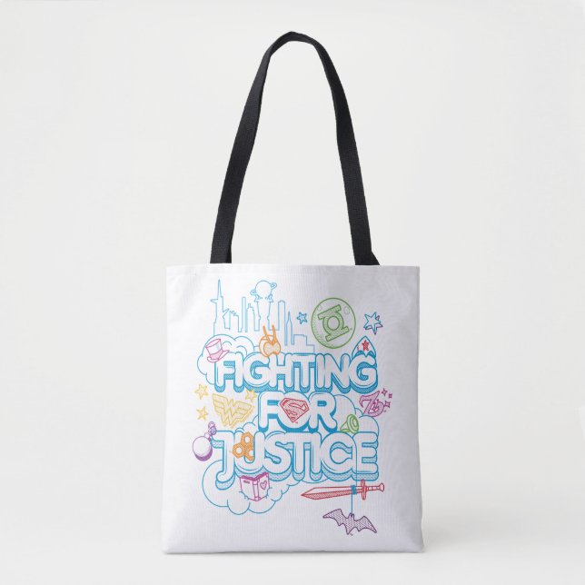 Bolsa Tote DC Super Hero Girls Lutando Pela Justiça (Frente)