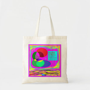 Bolsa Tote Dê à paz cores vermelho e arco-íris.