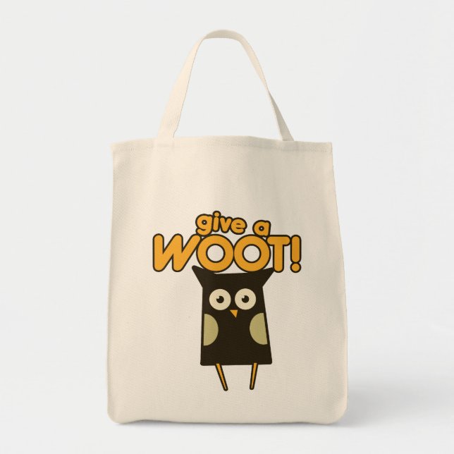 Bolsa Tote Dê a Woot Hoot Owl (Frente)