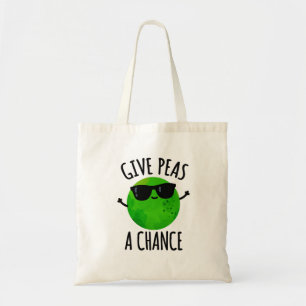 Bolsa Tote Dê Ao Peas Uma Chance De Pea Pun Positivo