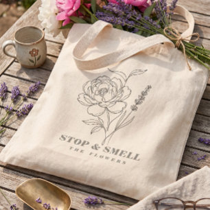 Bolsa Tote de Arte de Linha Botânica 2026   Zazzle