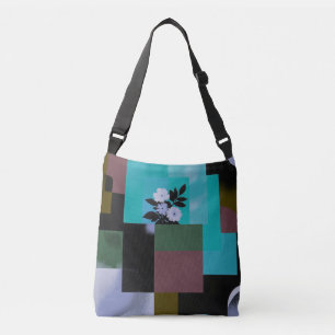 Bolsa Tote de Arte Floral Geométrica Calma