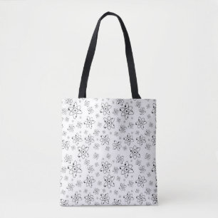 bolsa tote de átomos em movimento