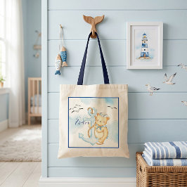 Bolsa tote de bebê ursinho marinheiro fofo