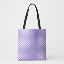 Bolsa Tote de Bolinhas Roxas | Bolsa Retro para To