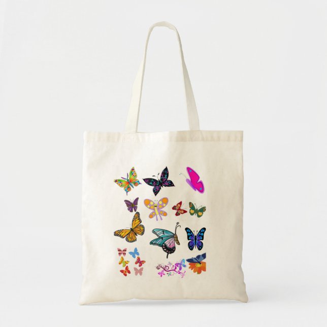 Bolsa tote de borboleta orçamentária (Frente)
