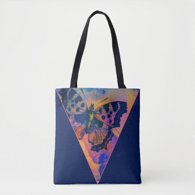 Bolsa tote de borboletas pintadas (Frente)