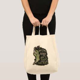 Bolsa tote de bordado verde com estética botânica
