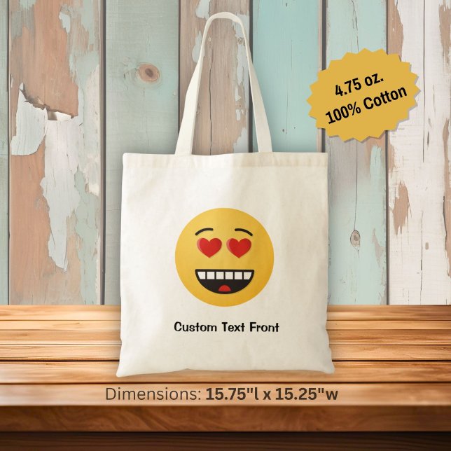 Bolsa Tote de Cara Sorridente com Olhos em Forma d (Criador carregado)