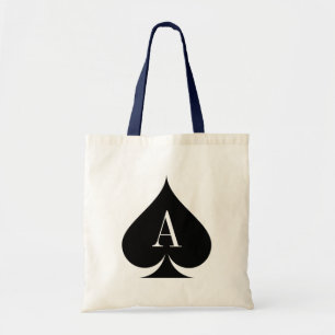 Bolsa tote de casamento de pôquer Ás de espadas
