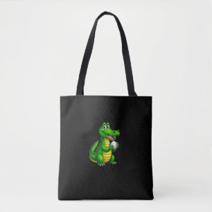 Bolsa Tote de Crocodilo Fofa – Jacaré Verde Fique