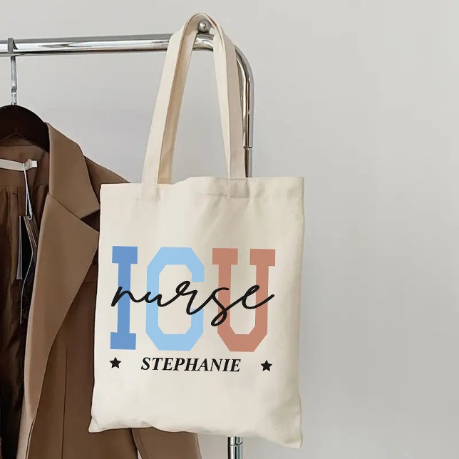 Bolsa Tote de Enfermeira de UTI, Presente Personal (ICU nurse tote bag, nurse appreciation gift, custom nurse bag, healthcare hero gift, nurse gift idea)