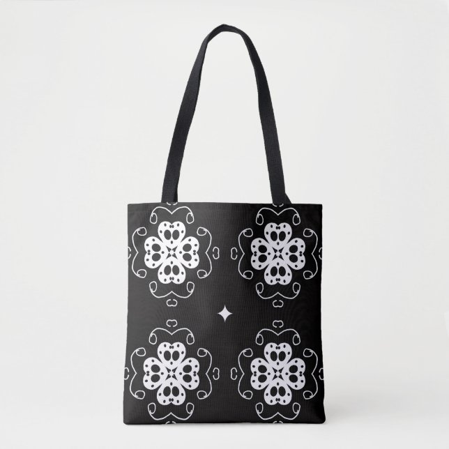 bolsa tote de flores abstratas modernas (Frente)