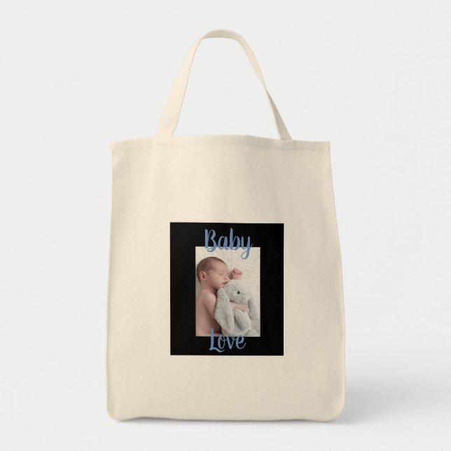 Bolsa Tote de Foto Amor de Bebê Personalizada (Frente)
