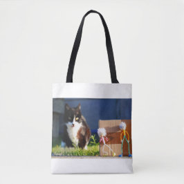 Bolsa Tote De Fubby's verstoppertje spelen met Kat Ping.
