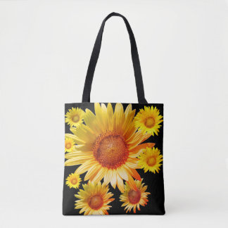 Bolsa tote de girassóis