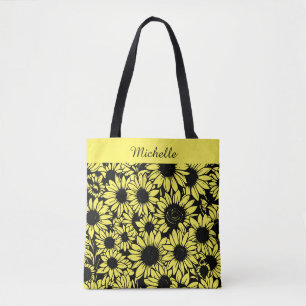 bolsa tote de girassóis personalizados