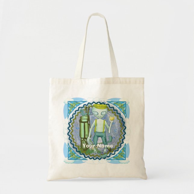 Bolsa tote de golfe alienígena (Frente)