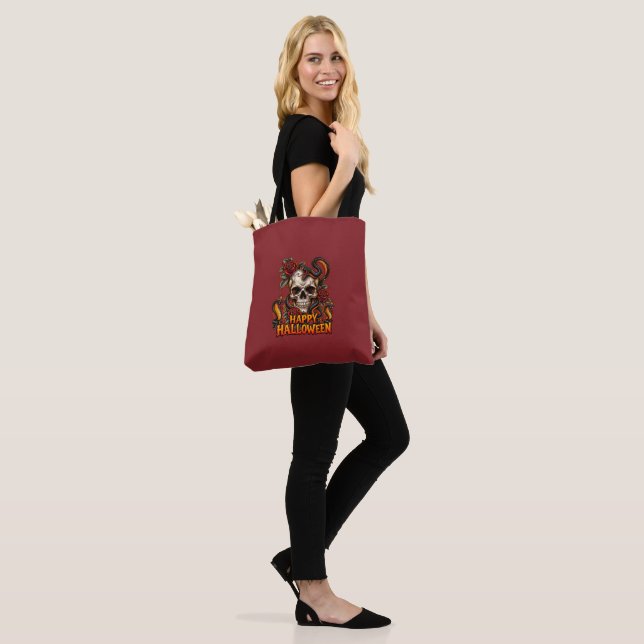 Bolsa tote de Halloween gótica assustadora com um  (No(a) Modelo)