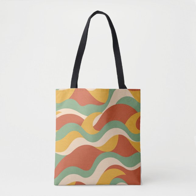 Bolsa Tote de impressão total abstrata (Frente)